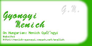 gyongyi menich business card
